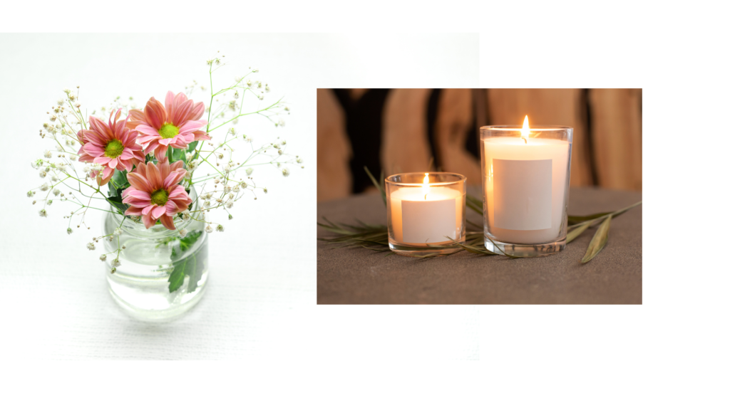 Flowers and Scented Candles